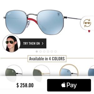 Ferrari x Rayban sunglasses w/ carbon fiber case.